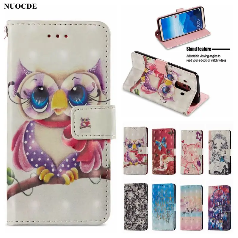 

NUOCDE For Huawei Mate 10 Pro Case Flip Wallet PU Leather Case For Huawei Mate 10 Pro Cover Book Stand Card Slot Phone Cases