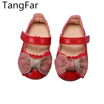 

Girls Leather Shoes 2019 New Autumn Shallow Mouth Loafers Bow Fashion Children Princess Shoes Female Baby Toddler Moccasins