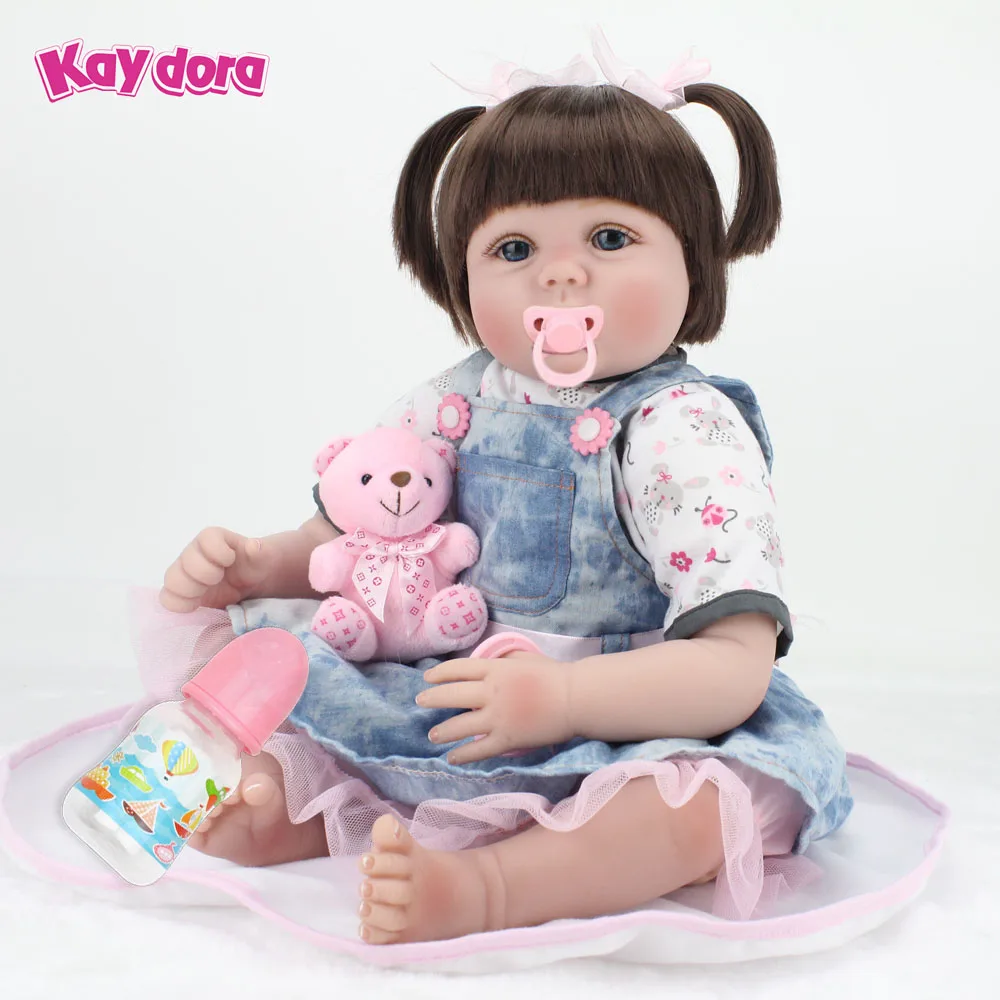 

KAYDORA 55cm Vinyl Silicone Reborn Baby Dolls Realistic Reborn Babies Lifelike Princess Girl Toys Bebe Reborn Babies 22 inch