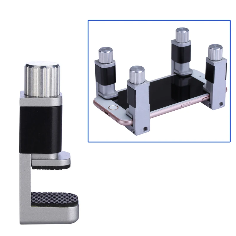 

4pcs/lot Adjustable Aluminum Alloy Clip Fixture Phone Screen Fastening Clamp For iPhone Samsung iPad Sony Phone Repair Tools Kit