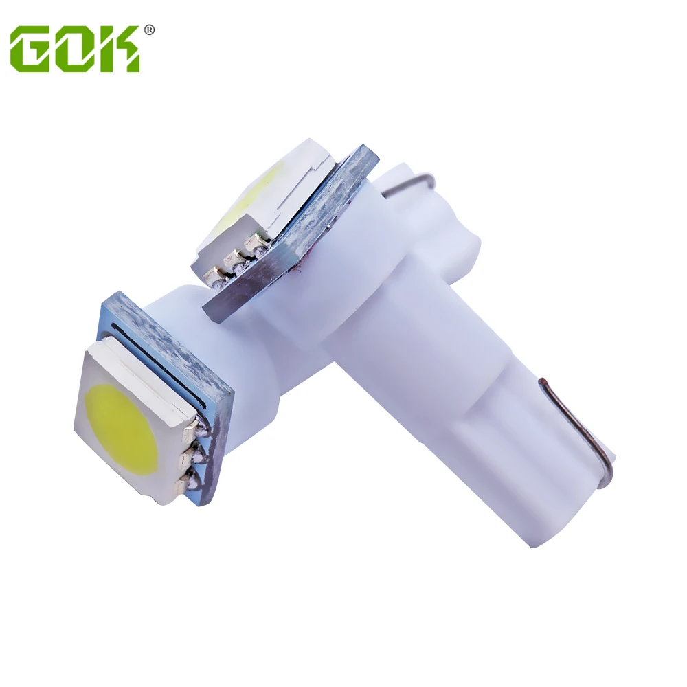 500pcs Car Interior LED T5 led 1SMD 5050 led Dashboard Wedge led t5 SMD 12v Car Light Bulb Lamp Yellow/Blue/green/red/white