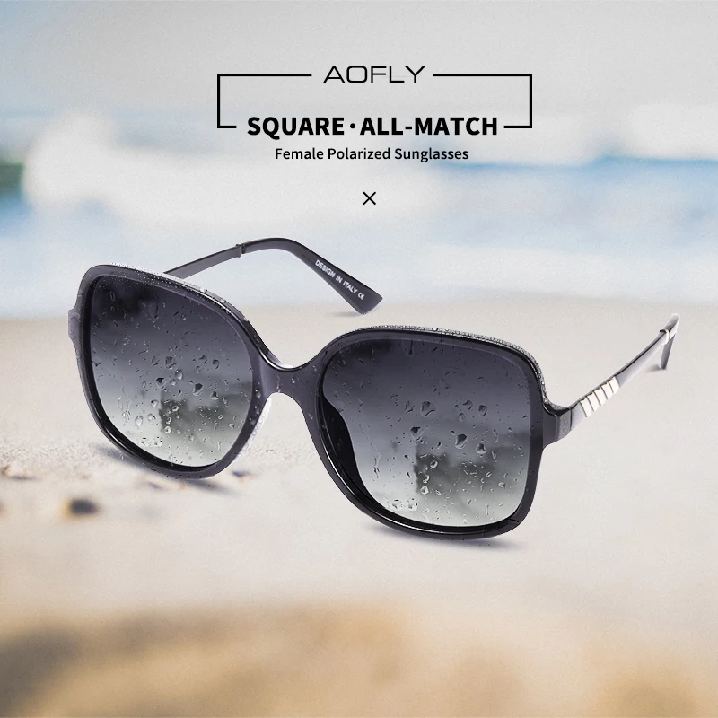 Price AOFLY Brand Design Elegant Sunglasses Women Oversized Frame Polarized Ladies Sun Glasses UV400 Eyewear Goggle Gafas De Sol A152