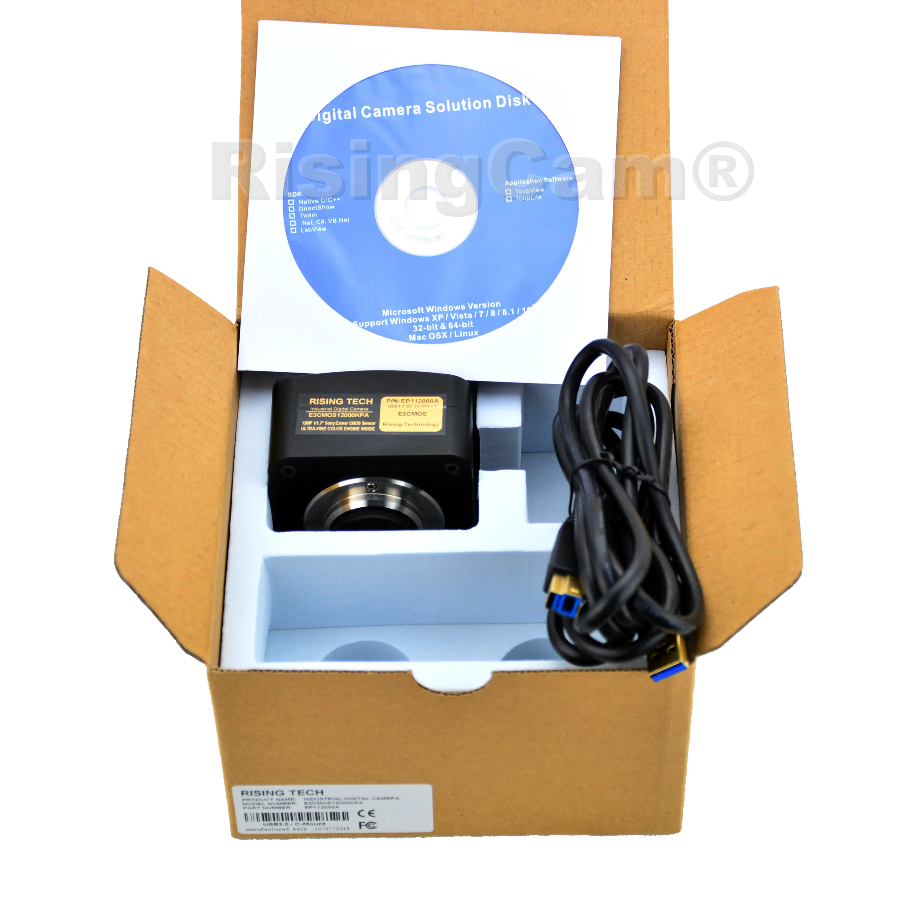 E3 6.3MP SONY imx178 USB3.0 цифровой цветной и монохромный USB микроскоп камера для