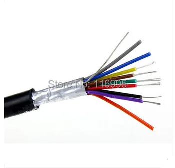 

Free shipping 5meters 9 core line 9c+ 1 shielded cable serial line rs232 line db9 core shielded cable pure copper