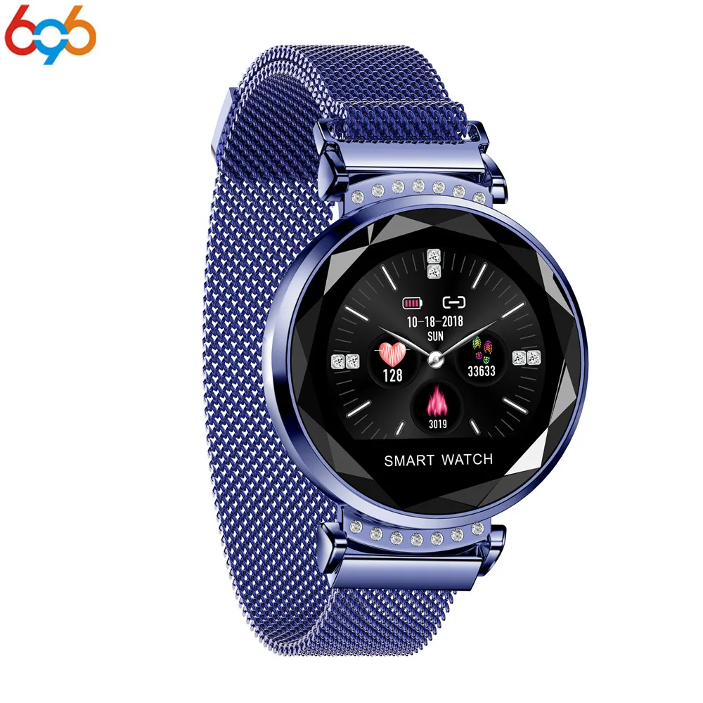 

696 Smart bracelet H2 color waterproof heart rate blood pressure health tracker ladies smart watch fashion watch PK mi band 3