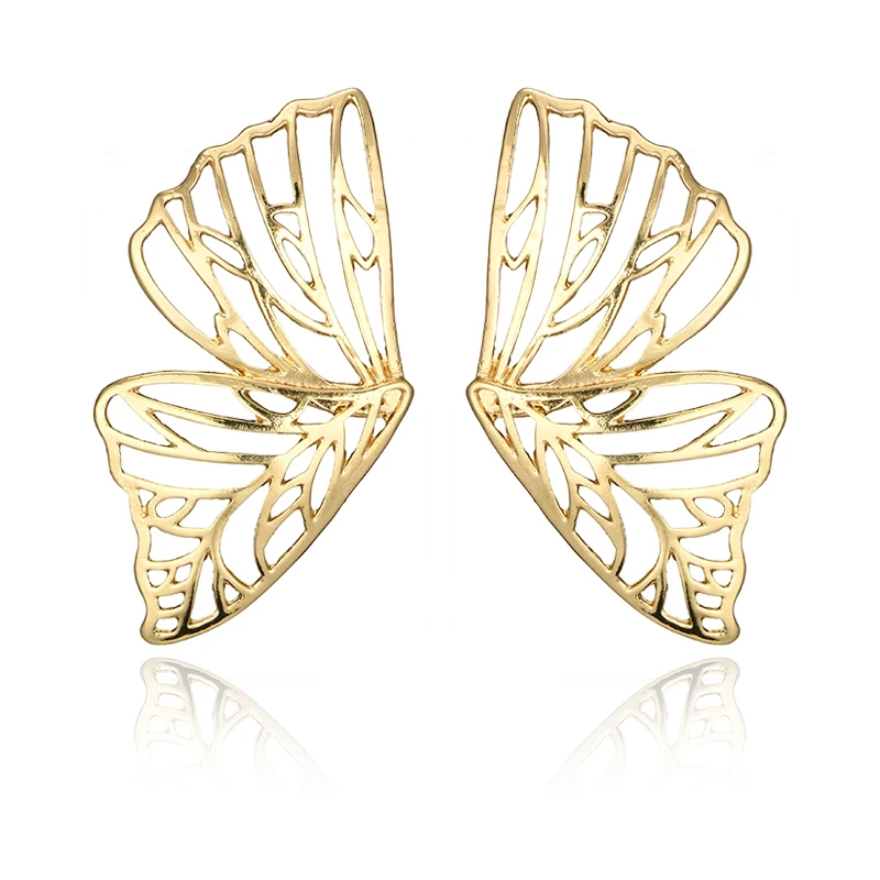Модный docona большие полые висячие серьги-бабочки для женщин и девушек металлические подвесные серьги геометрической формы Pendientes 6218