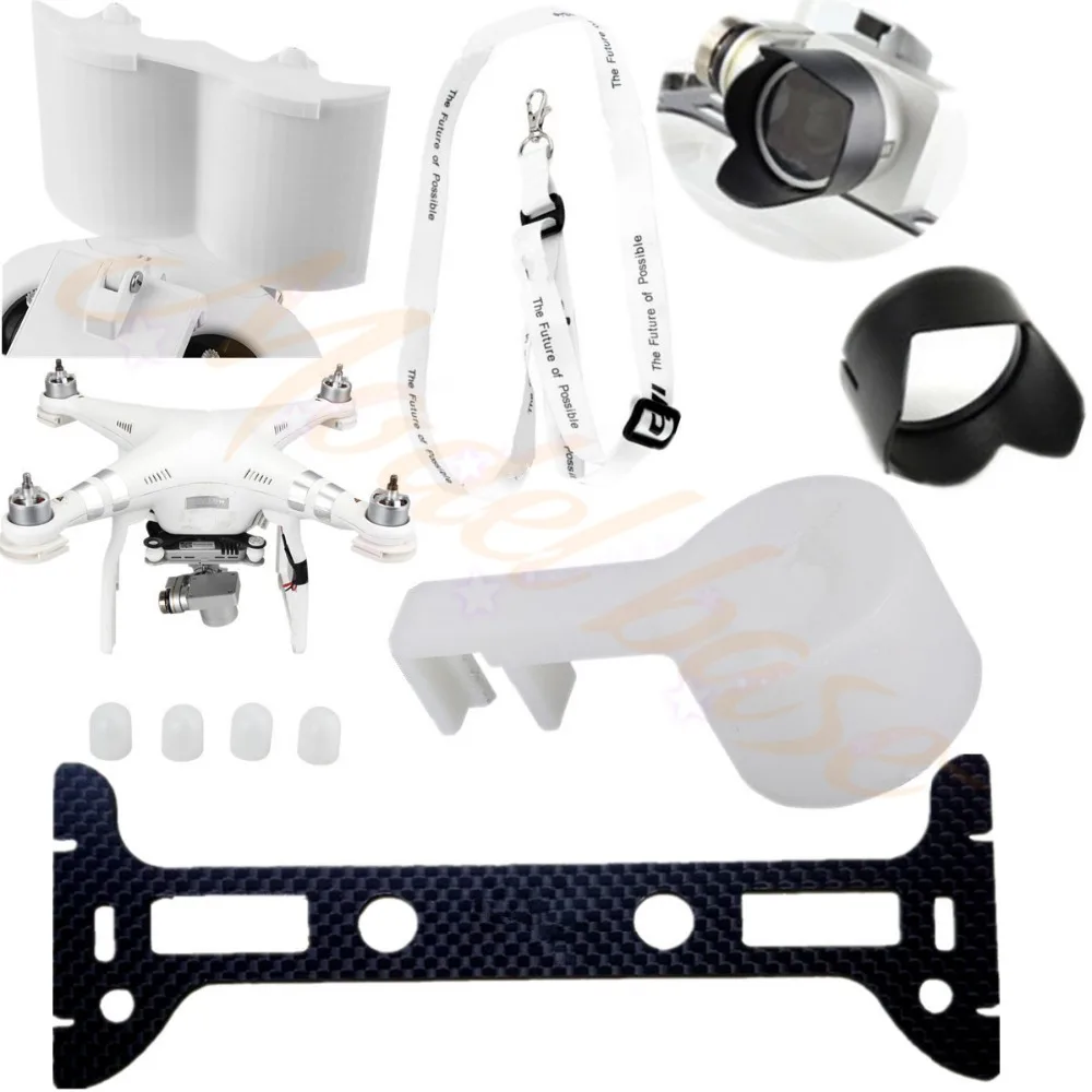 

CF Gimbal Guard+Camera Lens Cover Cap+Sunshade Cap+DJI Neck Strap+Motor guards+Antenna signal booster FOR DJI Phantom 3 Advanced