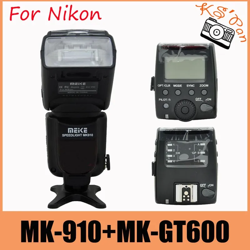 Вспышка Meike MK-910 Speedlite + MK-GT600 TTL HSS триггер приемник для Nikon | Электроника