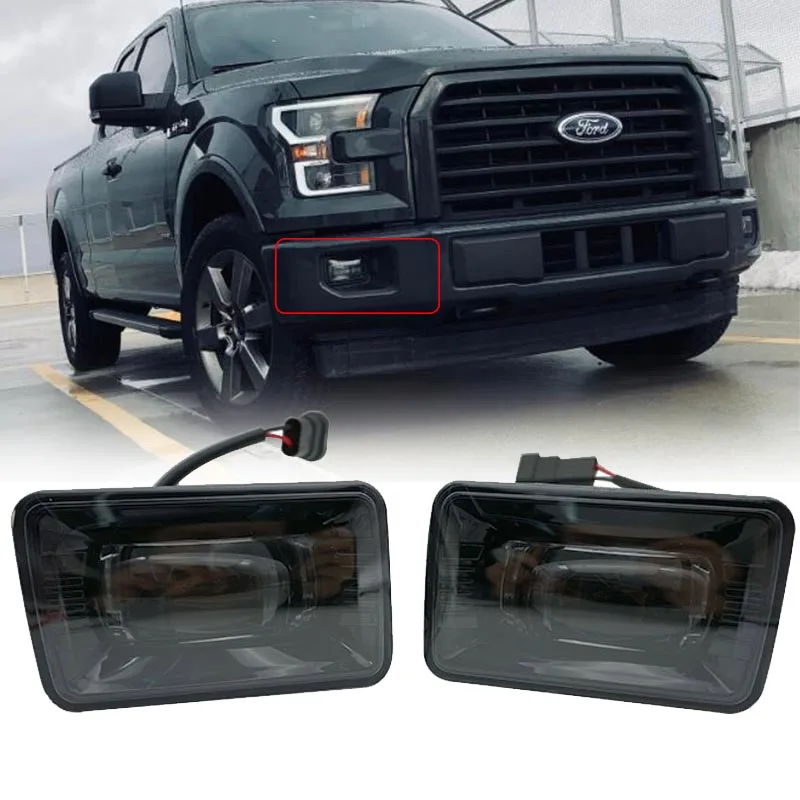 Automotive Parts Accessories For 2015 2016 Ford F150 Led Bulbs Clear Lens Chrome Housing Fog Lights Lamps