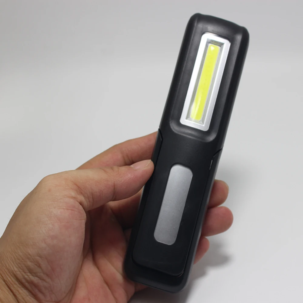 Мощный портативный заряжаемый от USB Магнитный фонарик Рабочий фонарь встроенный