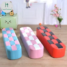 Модный диван-табурет для дошкольников, длинные кожаные магазины, обувь для отдыха и скамейки, детская живопись