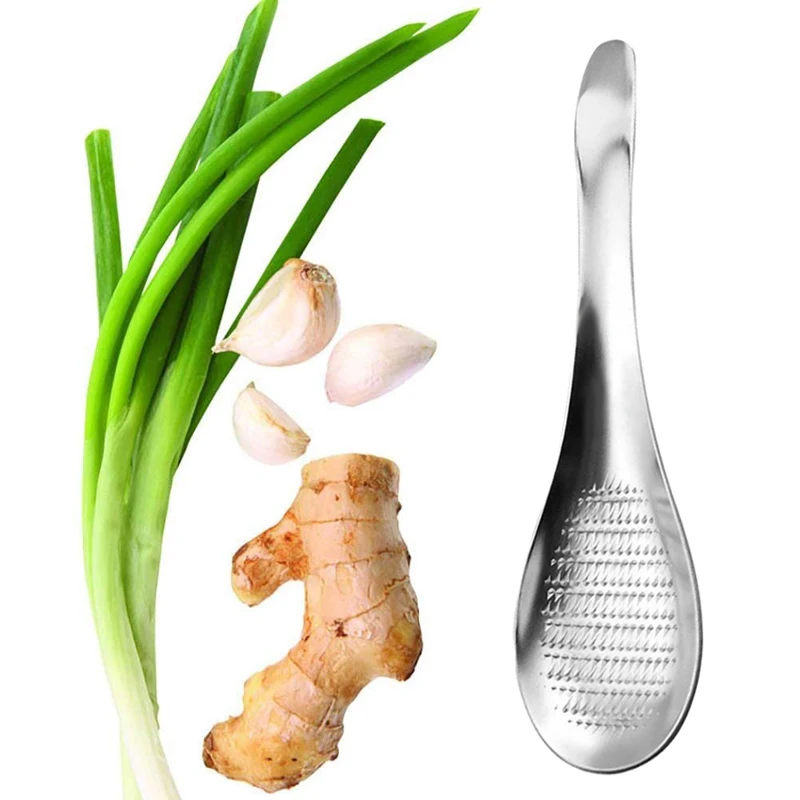 Kitchen Gadgets Stainless Steel Ginger Grater Shredder Mini Garlic Grinder Wasabi Grater Zester Fruit Vegetable Tools Cooking Utensils (8)