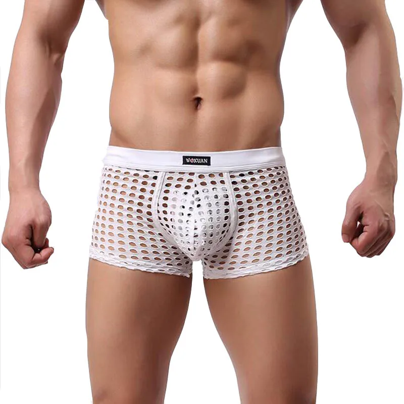 Мужское нижнее белье KWA N.Z модные боксеры с сеточкой|boxer marca|mens underwear boxerssexy boxer men |