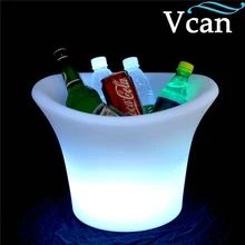Подзарядка батареи светодиодный ведро для льда с подсветкой для розлива вина бара VC-I3627