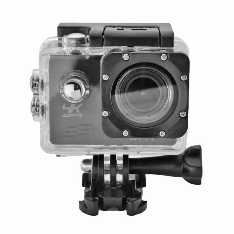 1 шт. 4K экшн-камера wifi 1080P 16MP 4X Zoom Helmet 30m Водонепроницаемая подводная DV Спортивная камера с пультом дистанционного управления/база для шлема - Цвет: Черный