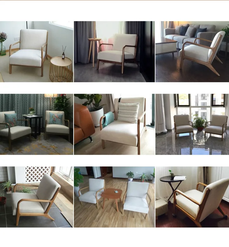 Луи Мода гостиная стул Северной Европы стиль простой современный один диван Американский твердой древесины отдыха спальня