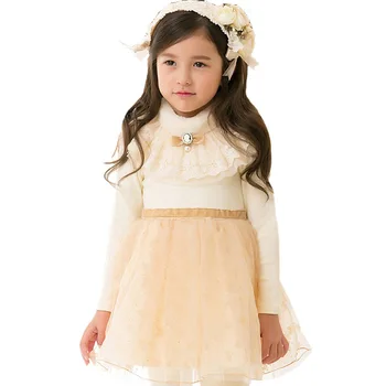 

2018 New Pattern Autumn And Winter Girl Thickening Long Sleeve Dress
