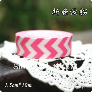 

5 colors wholesale 15mm*10m chevron design washi tape/ decorative tape