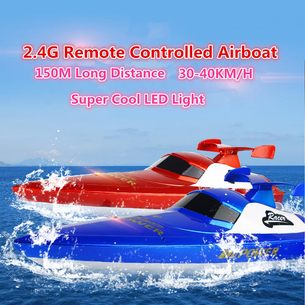 Rc boat 3835 2.4G 30 40KM/H waterproof led light 48cm large electric