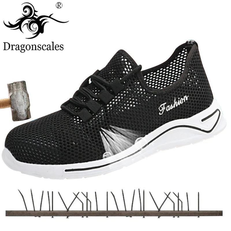

2019 New High Quality Men's Summer Steel Head Safety Work Shoes Lightweight Breathable Non-slip Anti-piercing Casual Steel