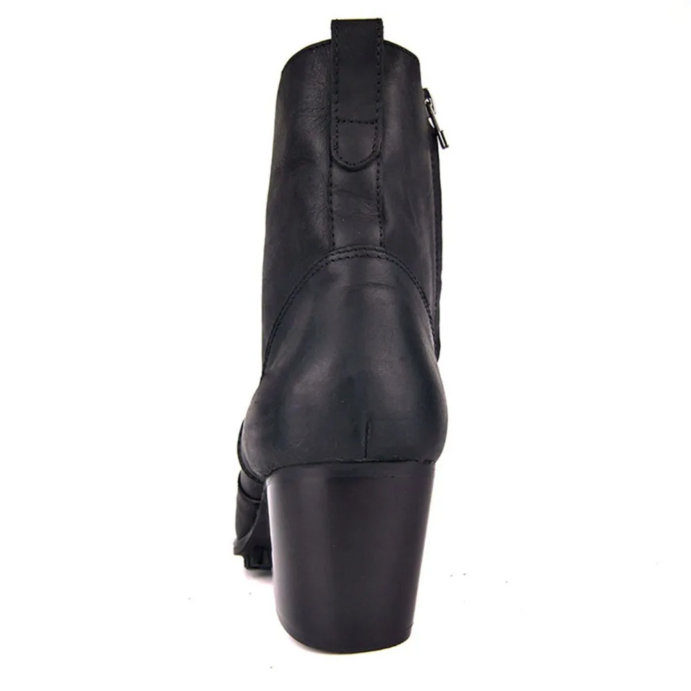 Mano Cuero Vintage Casual Zona De A Oxford La Tobillo Diseñador Otto Hombre Tamaño Más Botas Zapatos Genuino Chelsea Grande Hechas Rq4q1