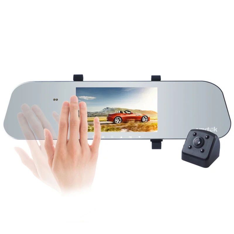

Anytek A80 Dual Lens DVR Camera Car Video Recorder Ultra thin Rearview Mirror 1080P G-Sensor Gesture sensing Dash Cam