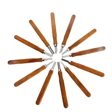 Скульптура из дерева набор инструментов мини долото стальные лезвия Asstorted деревянная ручка 12Pcs-TwFi