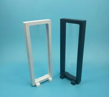 

50pcs Jewelry Display Framed White/Black Elastic Membrane Floating Jewellery Storage Case Necklace Stand Holder Organizer SN1411