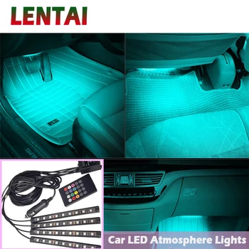 

EALEN 1Set Car LED Atmosphere Lights 12V RGB LED Lamp Strip For Audi A4 B6 B8 VW Passat Skoda Octavia A7 A5 Renault Megane