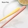 Buyer Star 8 Colors Stainless Steel Spoon With Long Handle Ice Spoon Coffee Spoon Tea Home Kitchen Tableware Spoons Size 21 CM ► Photo 3/6