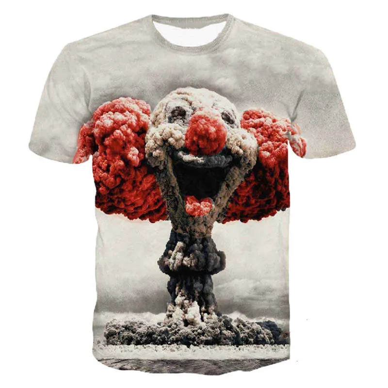 

3D Print Anime clown Shirts Cartoon Comic Men Woman Anime T shirt Clothes t shirt Summer Top Cosplay Costume New