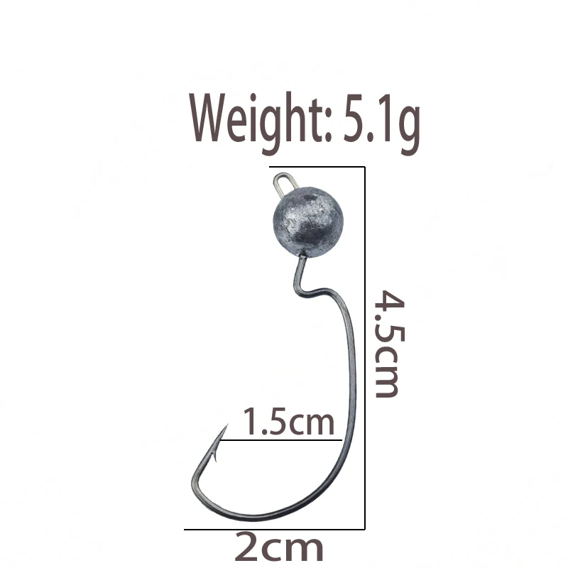 WDAIREN 5 шт./лот Новинка Высокое качество 1 г/3 г/5 г/5,5 г/10 г свинцовая головка крючок джиг оснатка приманки рыболовные крючки для мягкой приманки рыболовные снасти