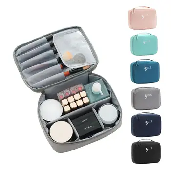 

Fashion Women Portable Travel Cosmetics Storage Organizer Bag Makeup Brushes Toiletry Jewelry Digital Accessories Holder Handbag