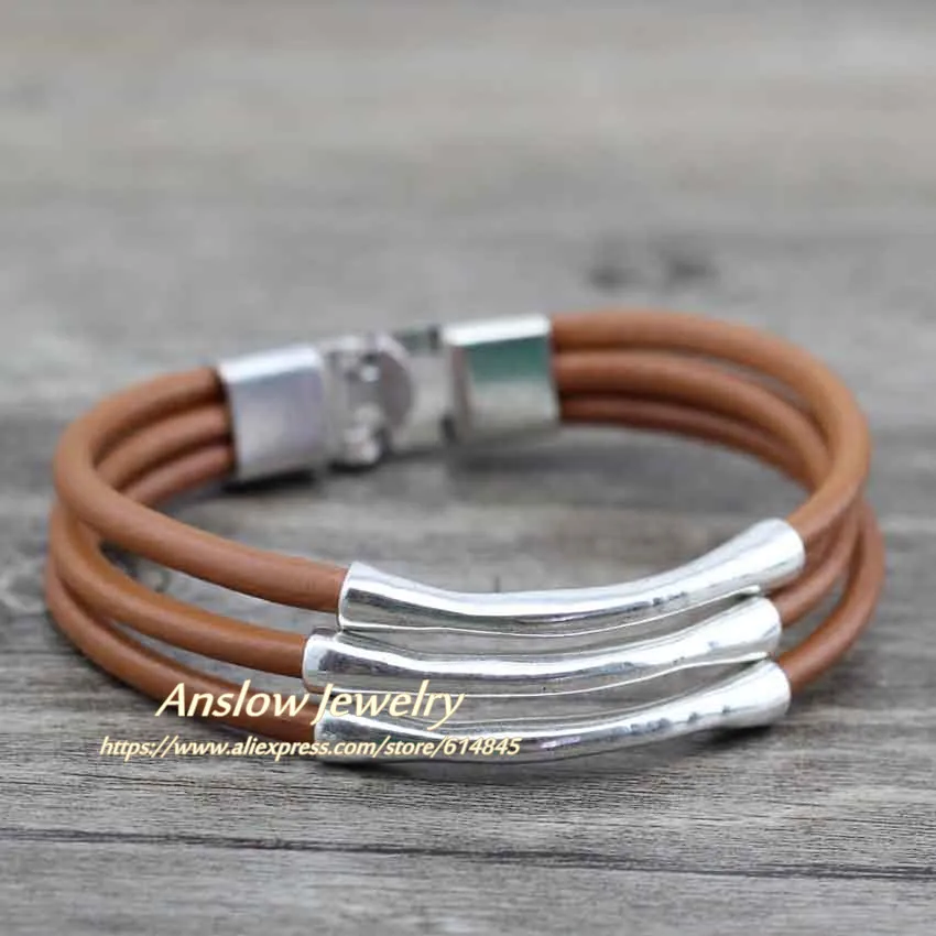 Anslow скидка унисекс многослойный wrap Wire модные ювелирные изделия кожаный браслет для женщин мужчин Bijoux Шарм подарок LOW0570LB