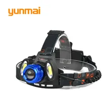 Высокая мощность 8000LM светодиодный налобный фонарь светодиодный Перезаряжаемые налобный фонарь 4 Режим вспышки светильник головной светильник+ 2x18650 батареи или Зарядное устройство