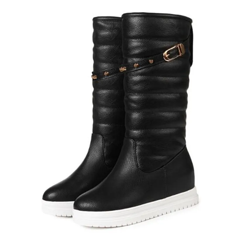 Women Boots Autumn and winter New style Non-slip Thick bottom Snow boots white thickening Cashmere Internal increase High Boots