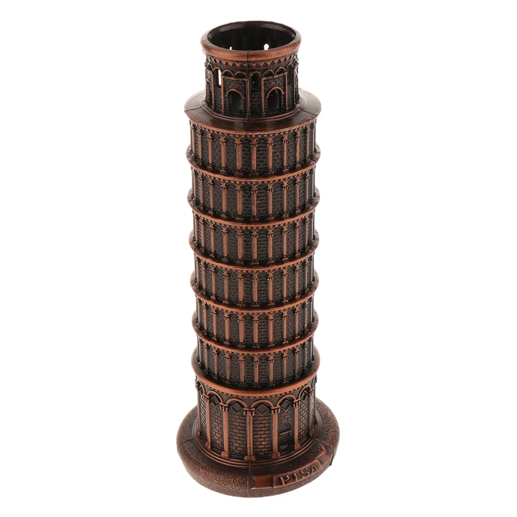 Vintage Italian Pisa Leaning Tower Figurine Statue Building Model Desktop Decoration Ornaments Home DIY Decor