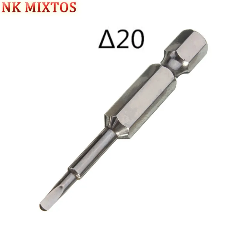 NK MIXTOS Лидер продаж 1 шт. Магнитная треугольная отвертка Биты 1/4 &quotx 50 мм