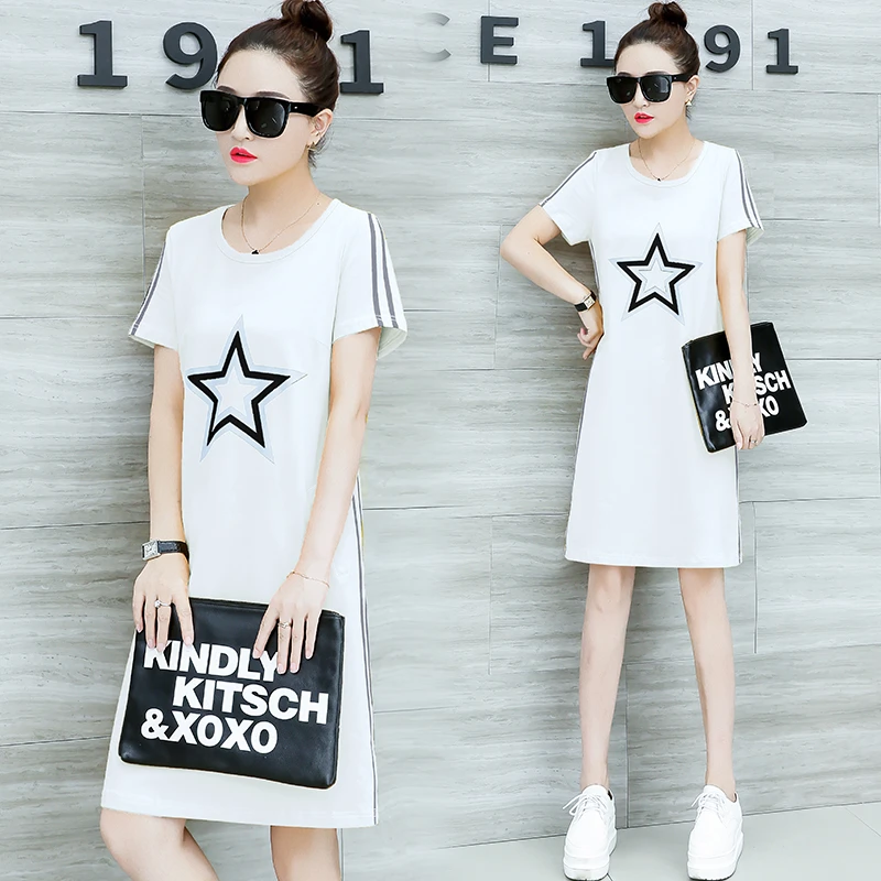 white t shirt dress with pockets