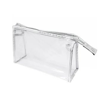 

5 Pcs Transparent Waterproof Cosmetic Bag PVC Vinyl Zippered Wash Bag Vacation Bathroom OH66