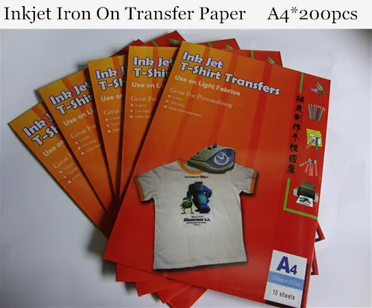 a4 200pcs iron on heat transfer paper for t shirts iiron on tshirt iron on sheets for shirts