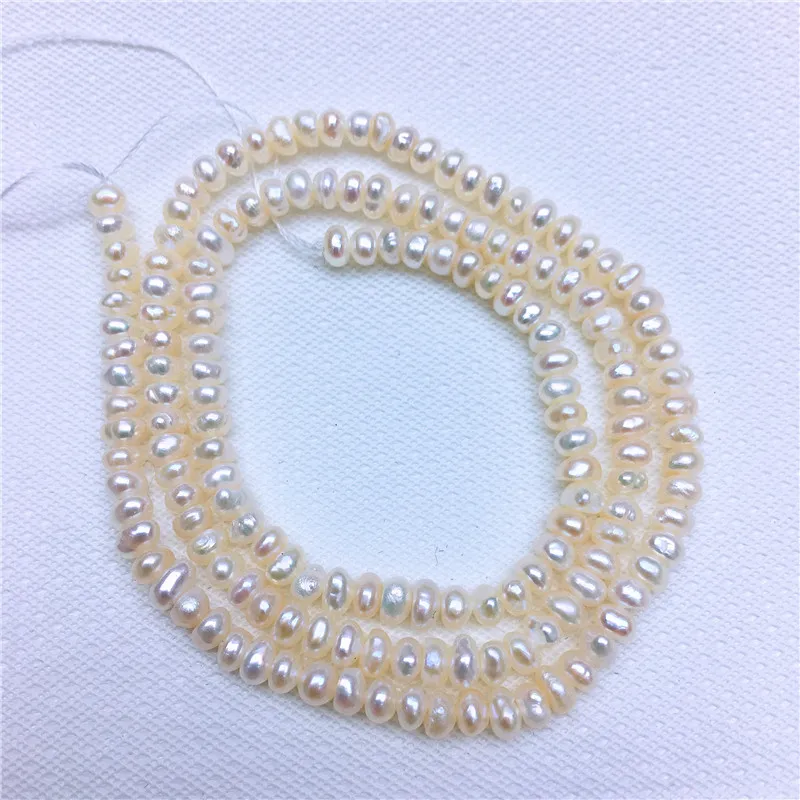 

High Quality 3-4mm 100% Natural Freshwater Pearl Beads white Baroque Pearl Loose Beads For DIY Necklace Bracelat Jewelry Making