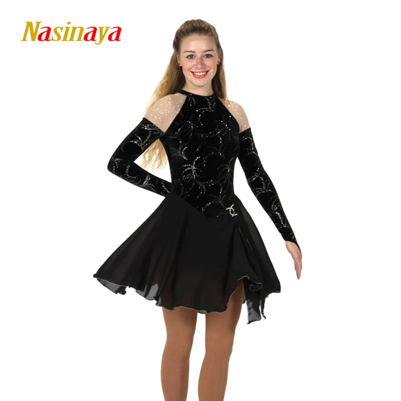 

Nasinaya Figure Skating Dress Customized Competition Ice Skating Skirt for Girl Women Kids Patinaje Gymnastics Performance 288