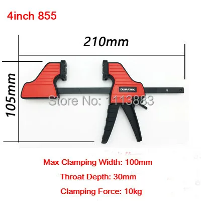 

Set of 4 Pcs Micro Bar Clamp 4" (100mm) effective clamping