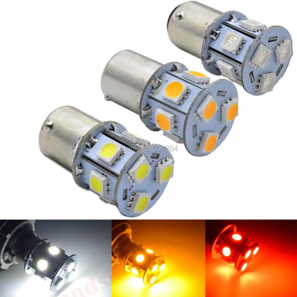 

New 6V 1156 382 BA15S p21w Yellow/Amber Car moto led light bulb 9 smd 5050 Brake Tail Turn Signal Light Bulb Lamp