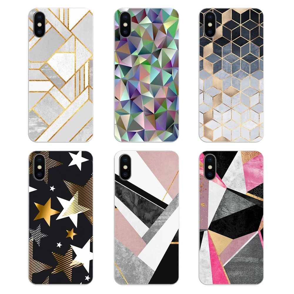 Marble Line Geometric Graphic For LG G7 Q6 Q7 Q8 Q9 V30 X Power 2 3 OnePlus 3T 5T 6T Soft Transparent Shell Covers |