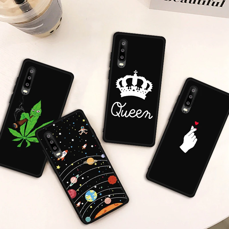 

Matte Silicone Phone Case For Huawei P30 Lite P20 Pro Mate 20 Lite 20X P Smart Plus 2019 Nova 4 TPU Cartoon Patterned Case