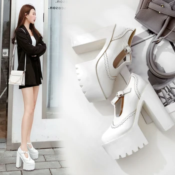 

Korean new high heels thick with nightclub stage female singer women's shoes Europe and America DS show DJ women's booties