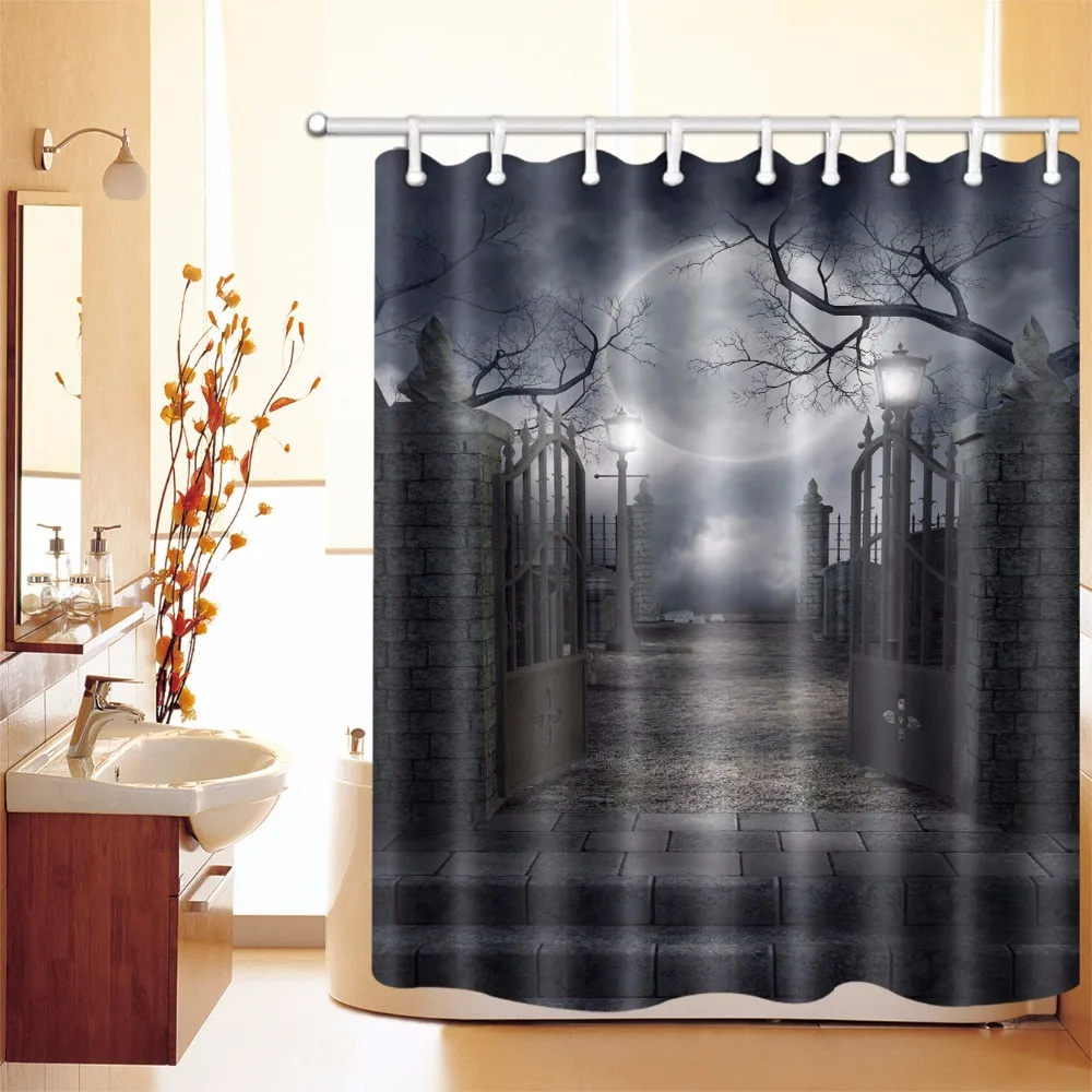 72'' Happy Halloween Enjoy Party Night Shower Curtain Liner Polyester