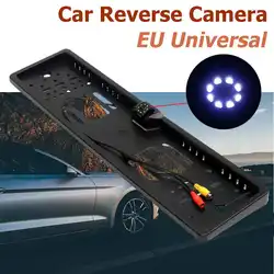 Рамка номерного знака ночного видения Автомобильная камера заднего вида с 8 светодиодными лампами CCD EU универсальная камера заднего вида